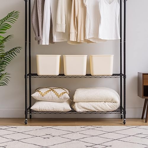 Miniatura 28 de IRIS USA Contenedores de almacenamiento de plástico de 7 cuartos de galón con tapas, pequeños, paquete de 4, contenedores organizadores de Perla