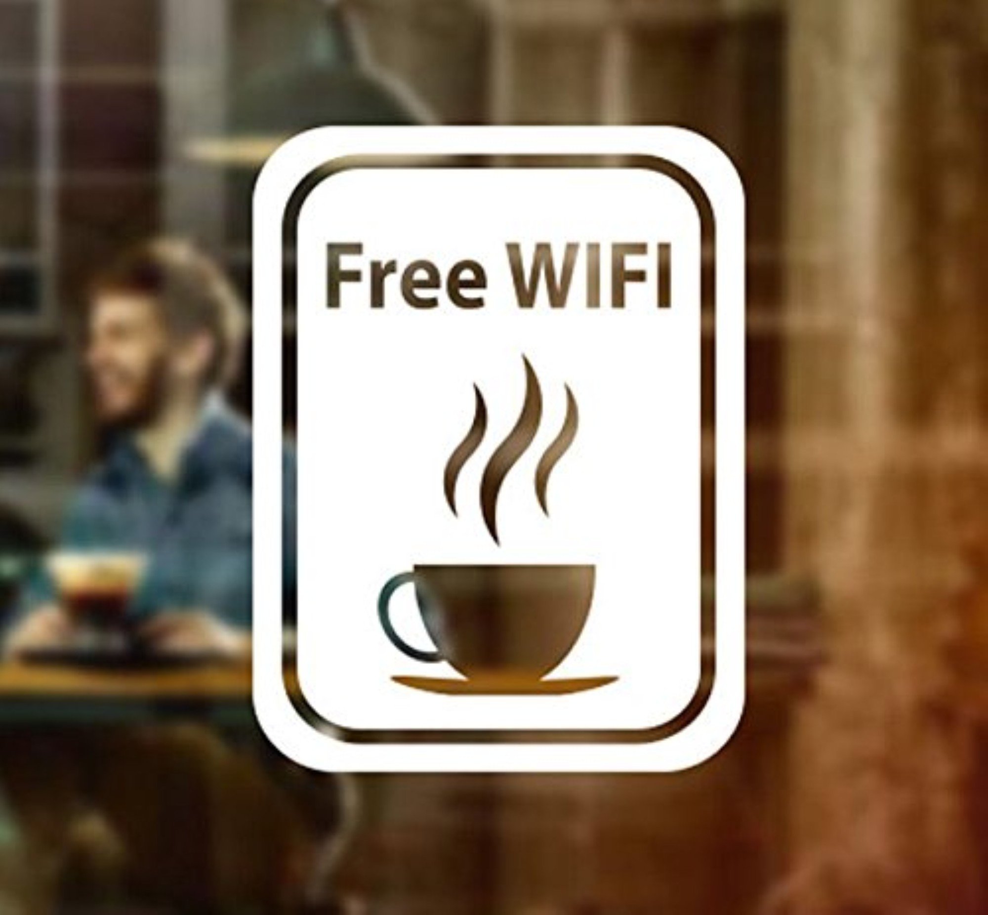 Fusion Graphix WiFi Free Wall Sticker for Businees, Resturant, Café, Office (White)-image-23