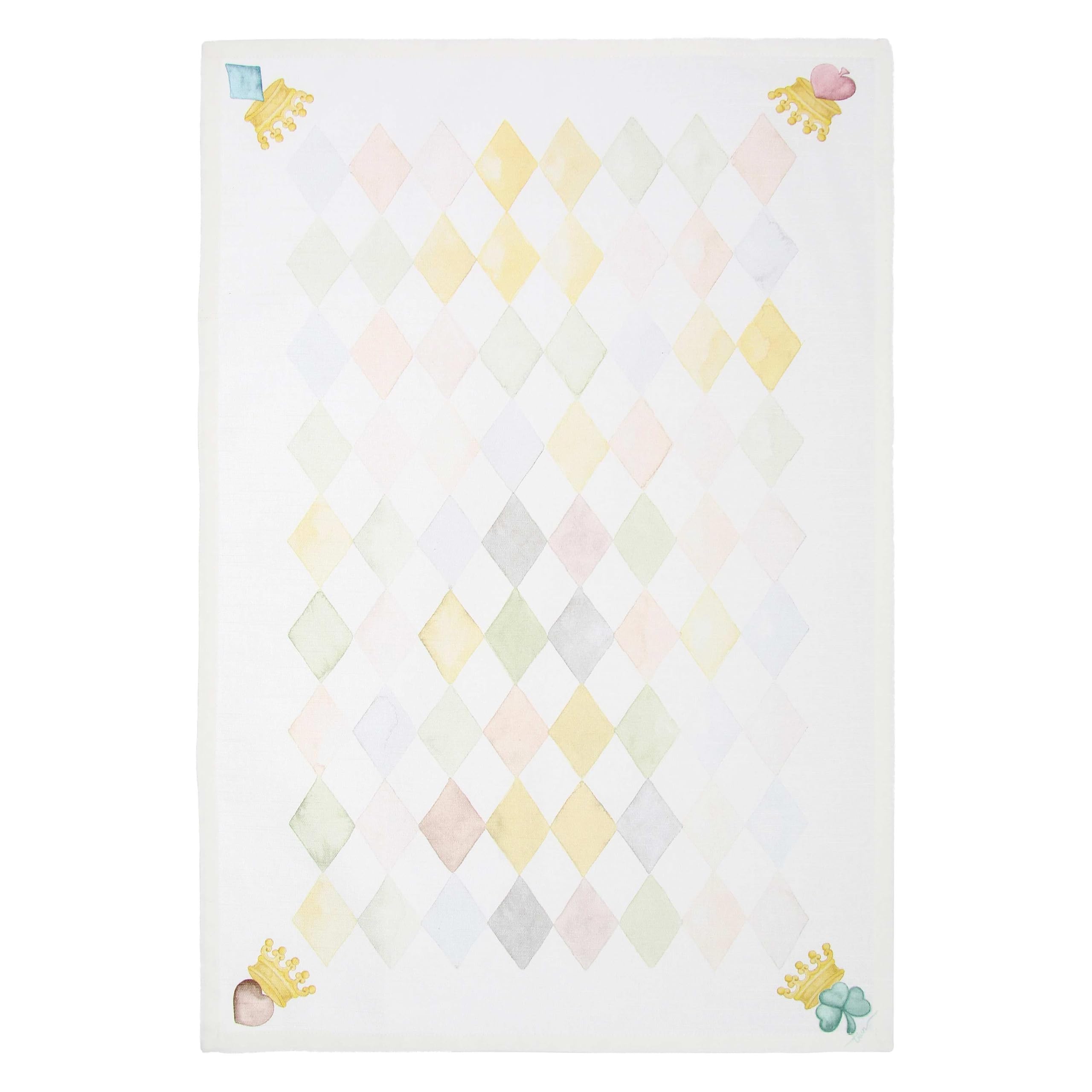 THUN Set 3 Canovacci con Cestino Incanto di Primavera, Tessuto, 40x60 cm, Stile Floreale Primaverile