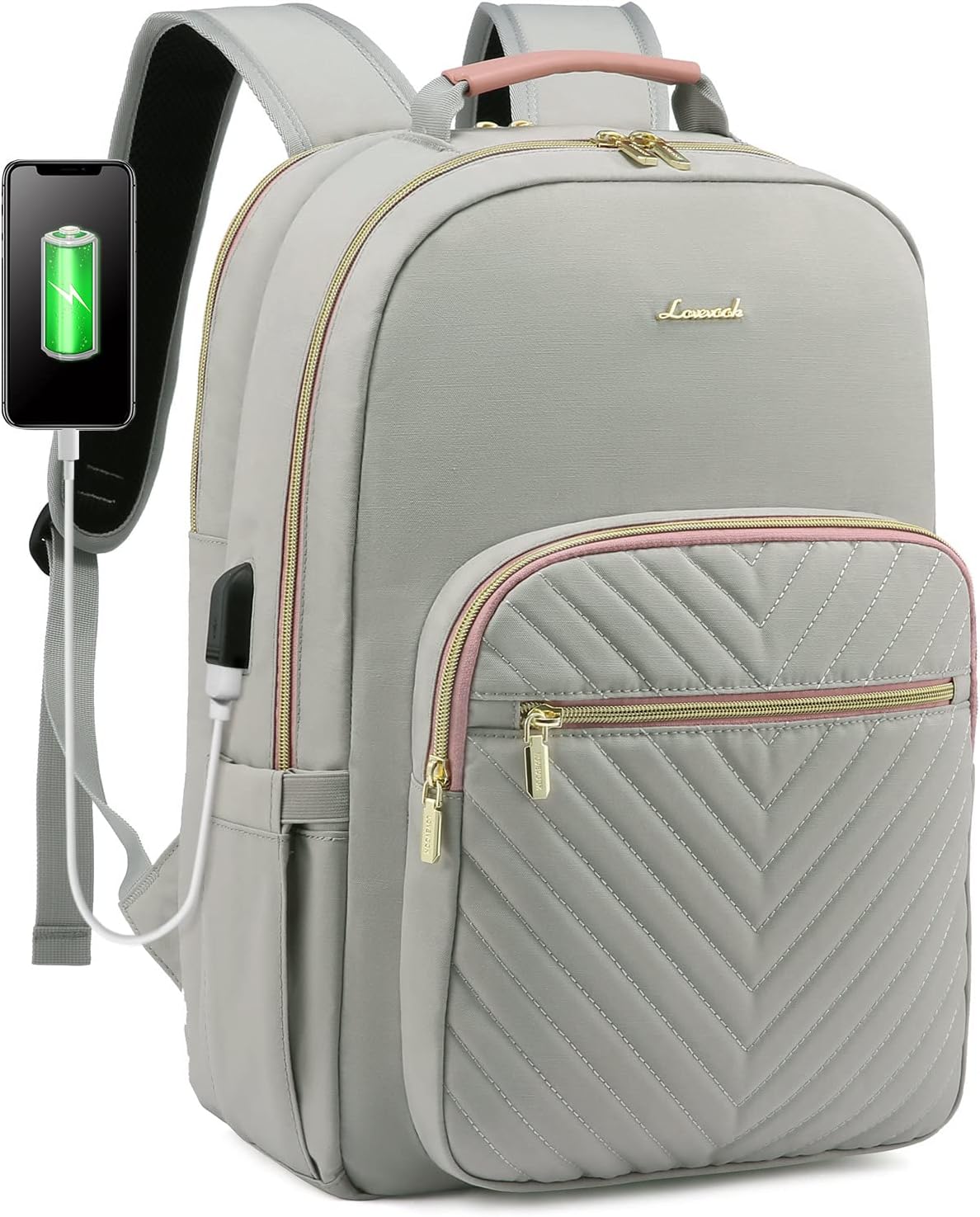 LOVEVOOK Rucksack Damen, Wasserdicht 15,6 Zoll Laptoptasche Daypacks