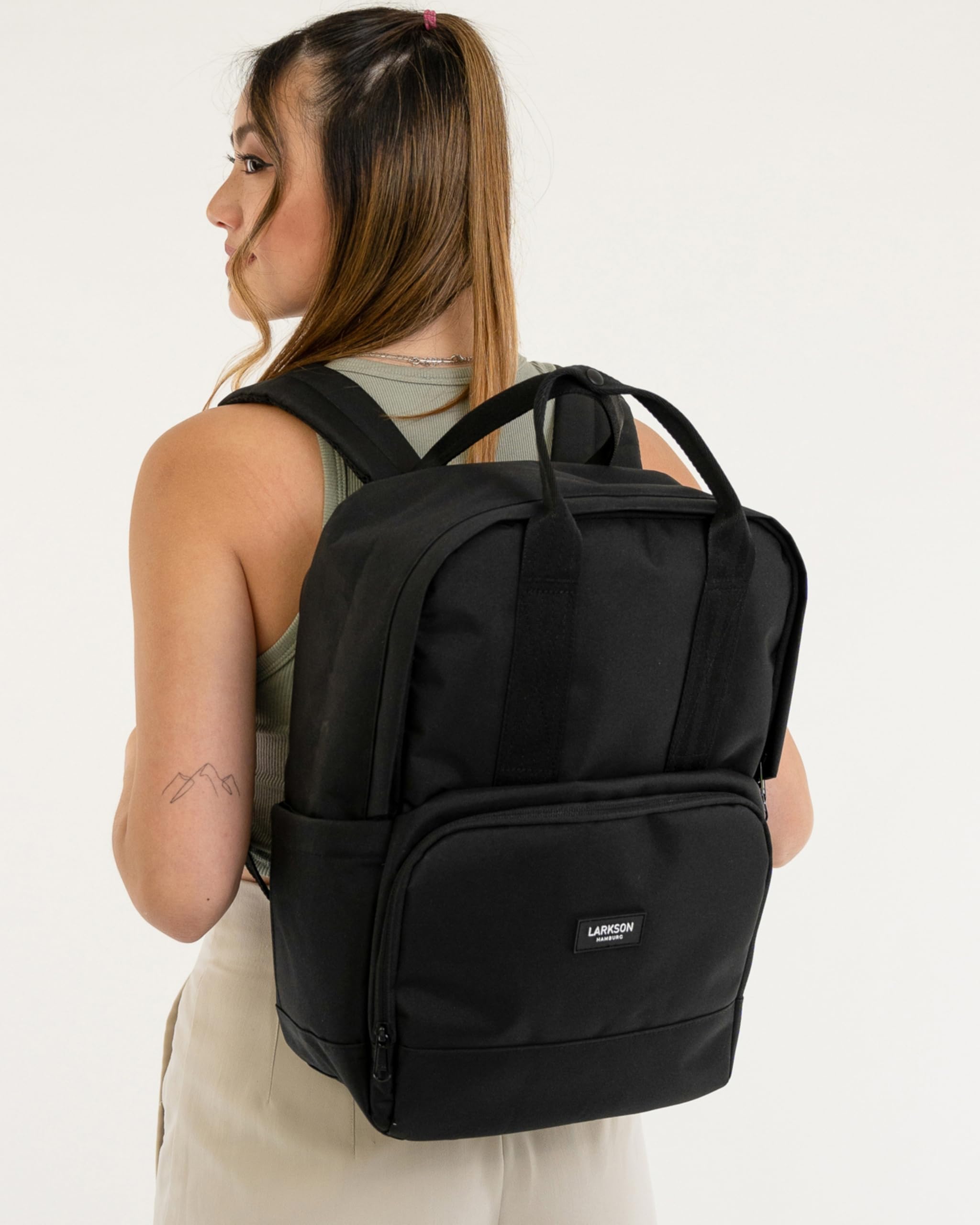 LARKSON Sacoche Vélo Noir - No 6 Bike | Sac à Dos Multifonctionnel 2 en 1 & Sacoche Arrière Bicyclette - Hydrofuge