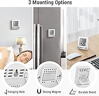 Vista 5 de ThermoPro TP49 2 Piezas Termómetro Higrómetro Digital de Interior Mini Higrómetro Termómetro con Monitor de Temperatura y Humedad Termómetro