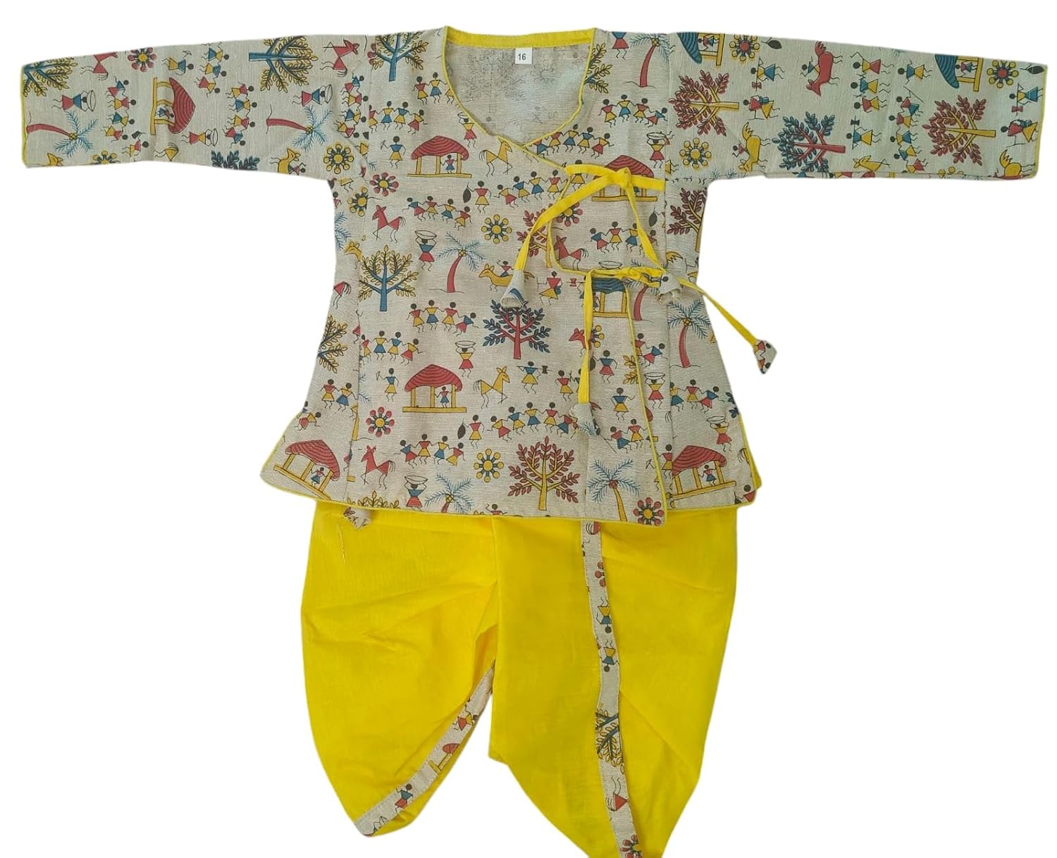 AHAAN CREATIONS Boy?s Cotton Full Sleeve Angrakha Multi Style Kurta with Dhoti Set for Baby Kid, Traditional Ethnic Wear f... - Review, Price and Buying Guide