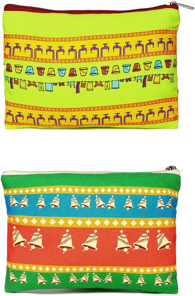 Axta Canvas Pouch (Set of 2) (Yellow Green)