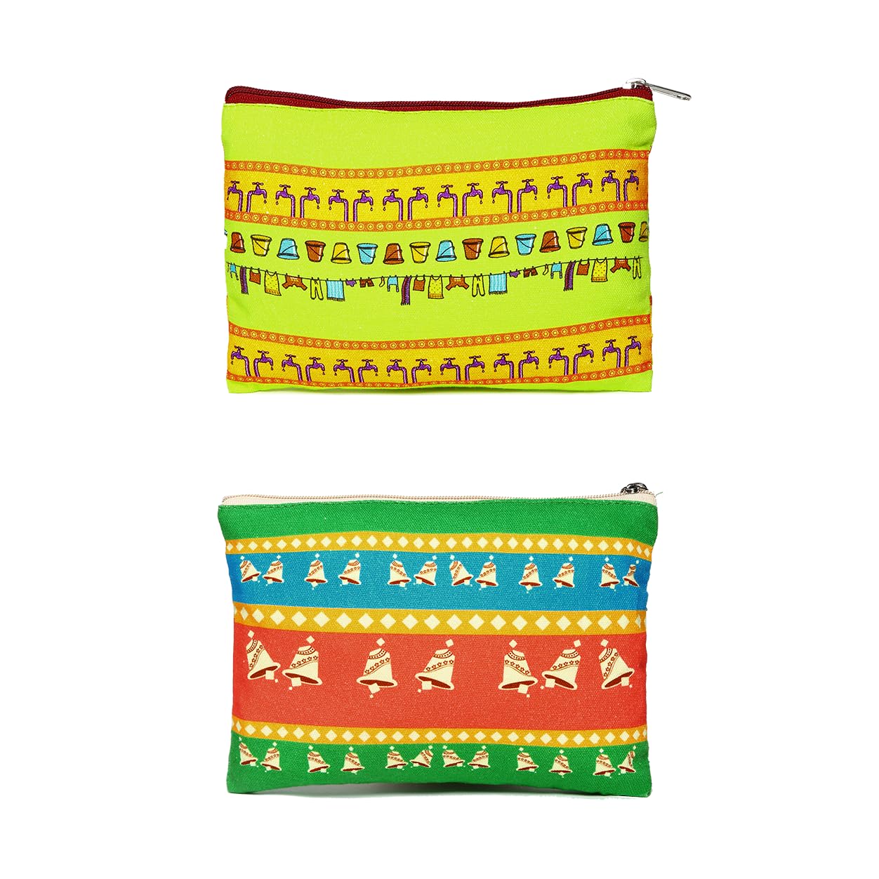 Axta Canvas Pouch (Set of 2) (Yellow Green)