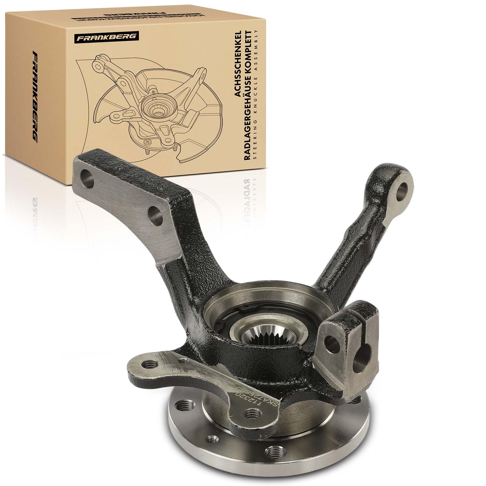 Frankberg Alloggiamento cuscinetto ruota mozzo sterzo anteriore destro | 171407256B; Compatibile con: Golf I Cabriolet 155, C.a.d.d.y I 14, Golf I 17, S.C.I.R.O.C.C.O 53, J.e.t.t.a I 16