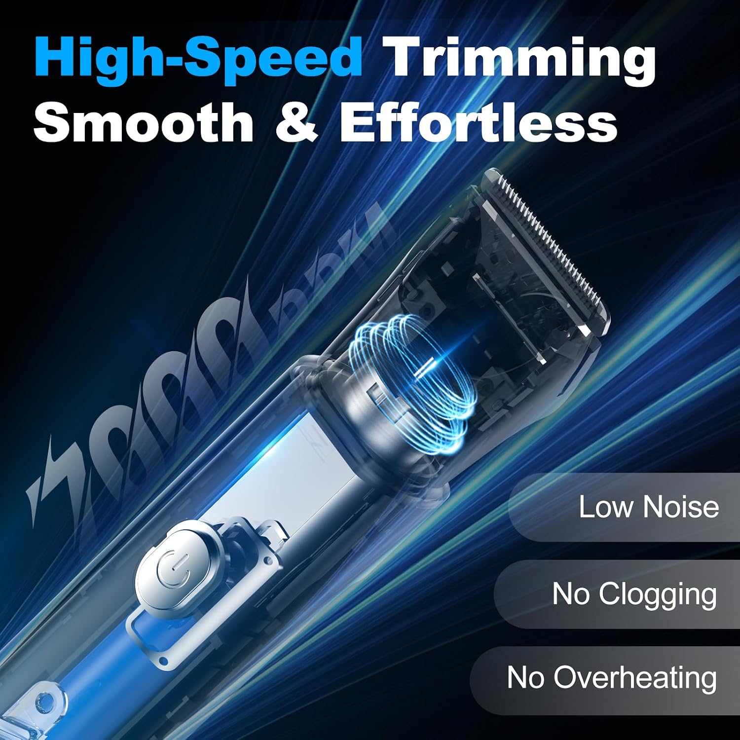 Electric Razor for Men: Manscape Body Trimmer for Mens Gifts, Electric shavers, IPX7 Waterproof, USB-Rechargeable,Replaceable Blade, Blue