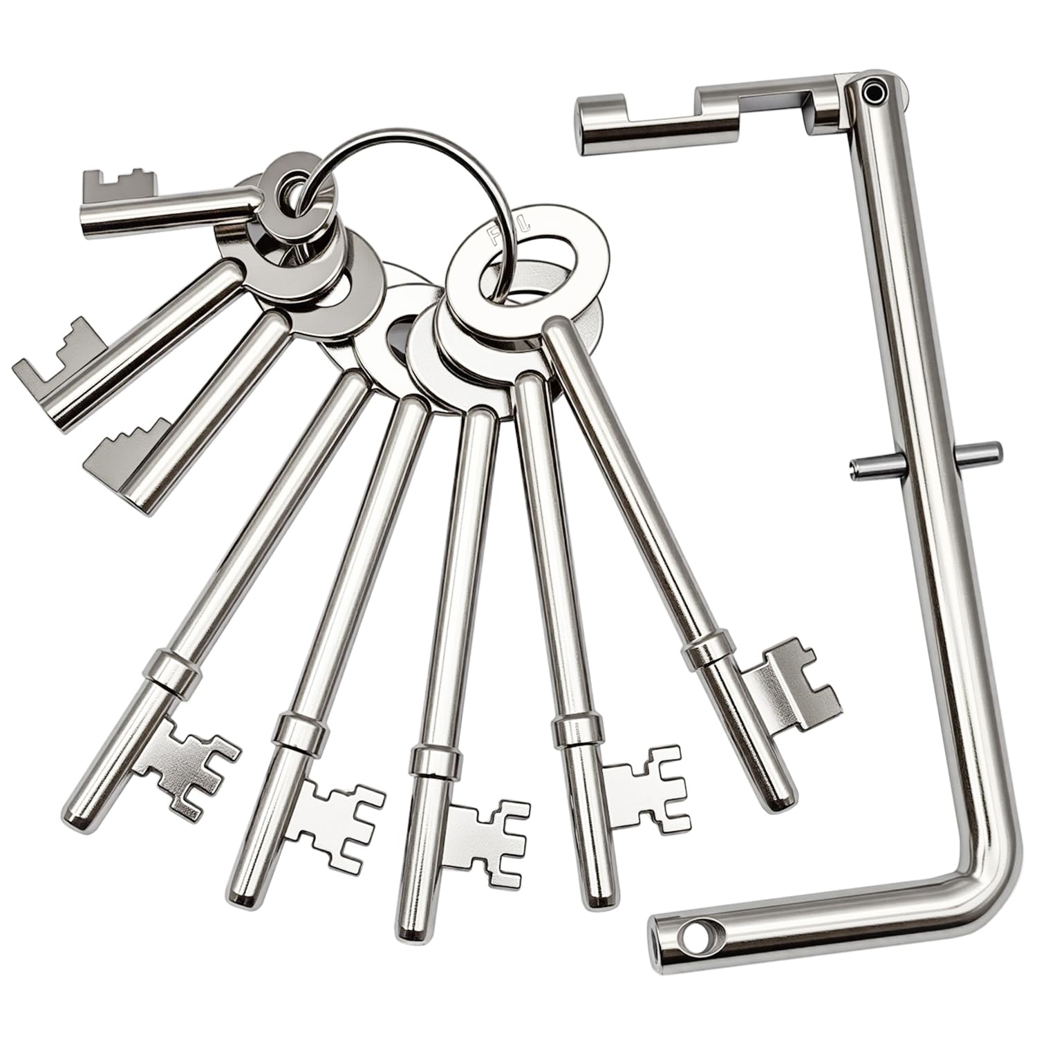 AYWFEY Fire Brigade Keys Full Set – 9 Pcs FB, FB1, FB2, FB4, FB11, FB14 & Drop Key, Universal Fire Door Key for Emergency Services, Maintenance Panels & Communal Door Access, UK Fireman Key Set