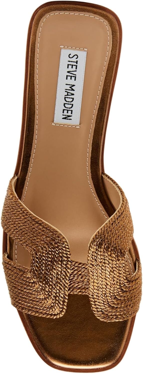 Steve Madden Women's Hadyn Sandals Bronze 6.5 Medium - Image 2