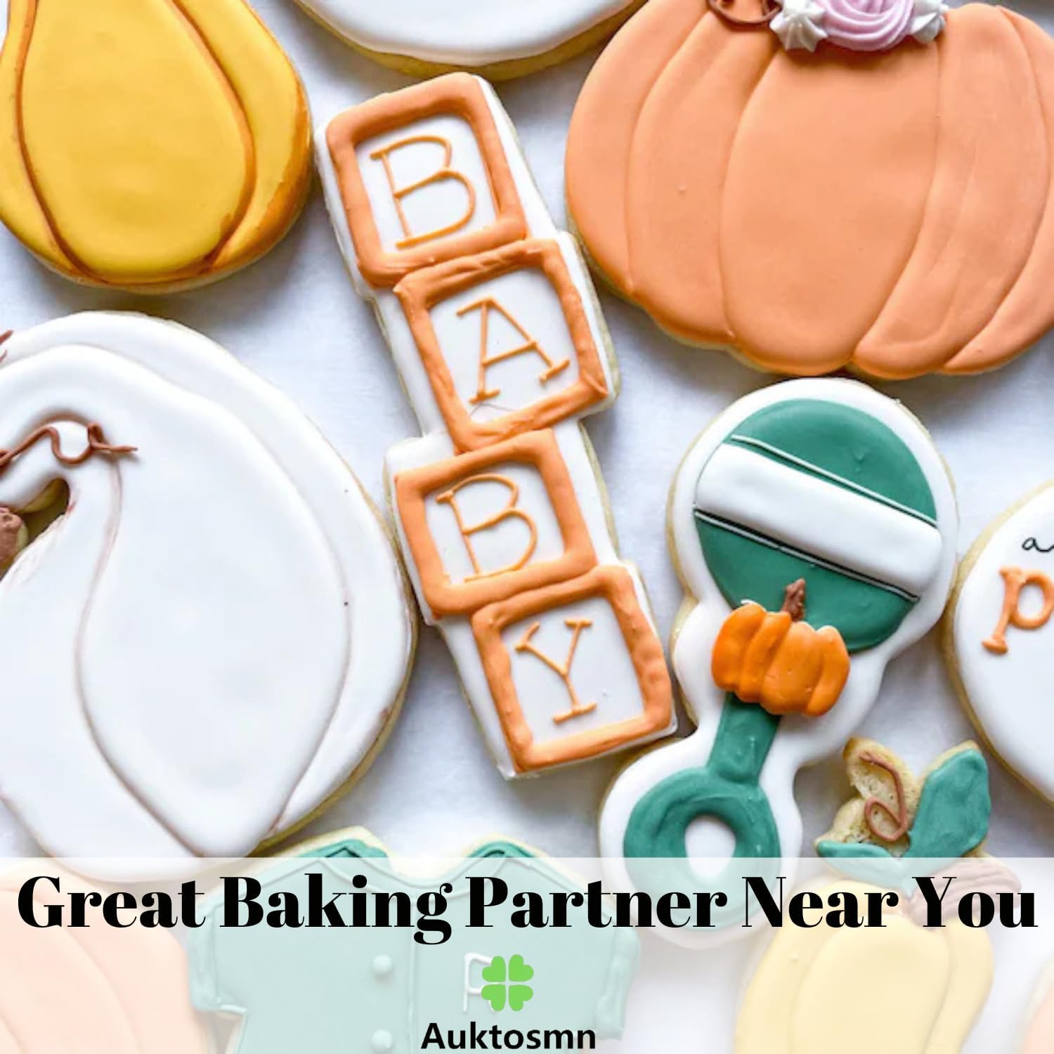Baby Block Cookie Cutter, 4.5 Inch Silicone Rim Baking Cutter
