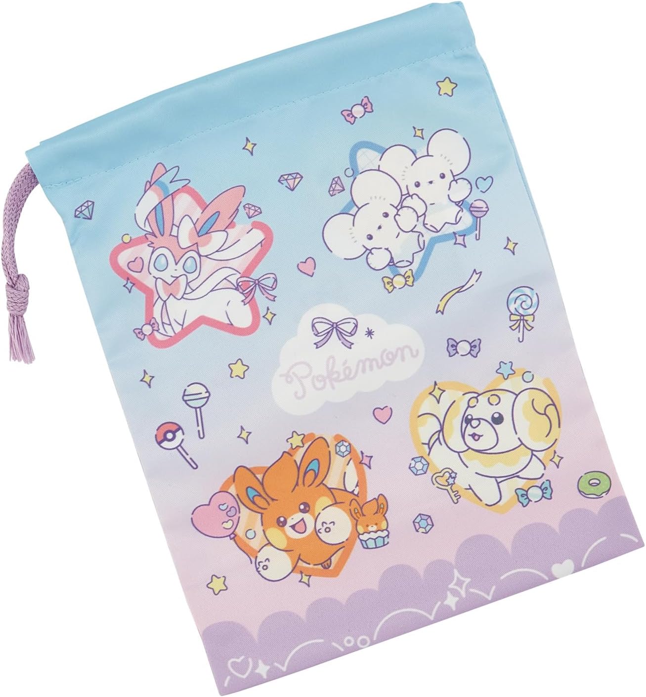 Skater KB63SN-A Children's Cup Bag, Drawstring Bag, Pokemon, Fancy Girls, Made in Japan image 2