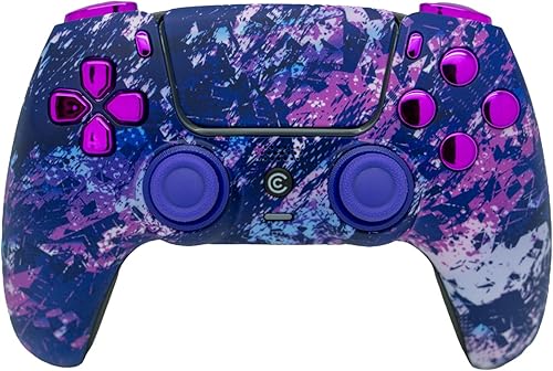 Miniatura 19 de Custom Wireless Controller Compatible with PS5 - Multiple Designs Available (Abstract Fusion) Abstracto Fusión,Galaxia Inferno,Jokester,Camuflaje