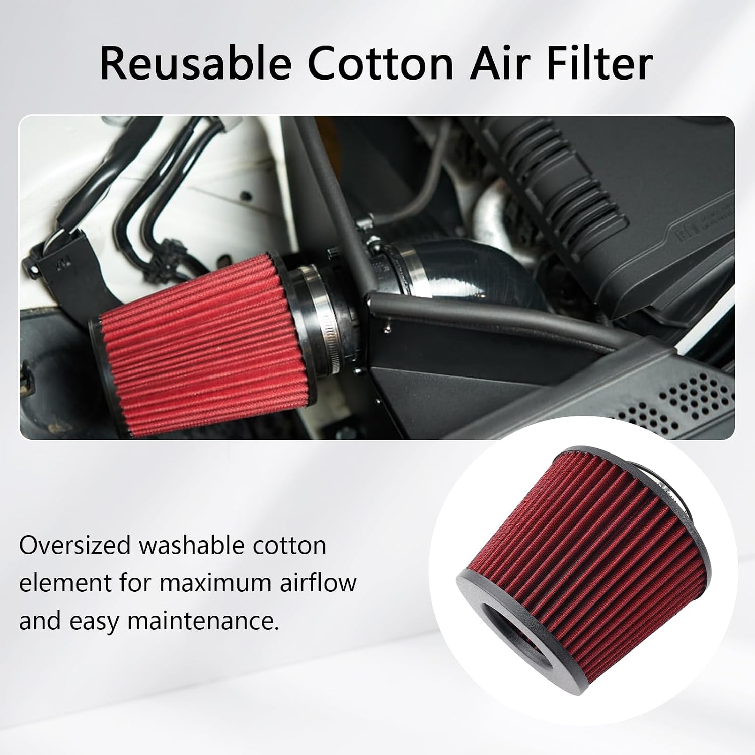 Cold Air Intake Kit Compatible with 2013-2015 Audi A4/A5 B8.5 1.8 2.0 Shield Cold Air Intake System