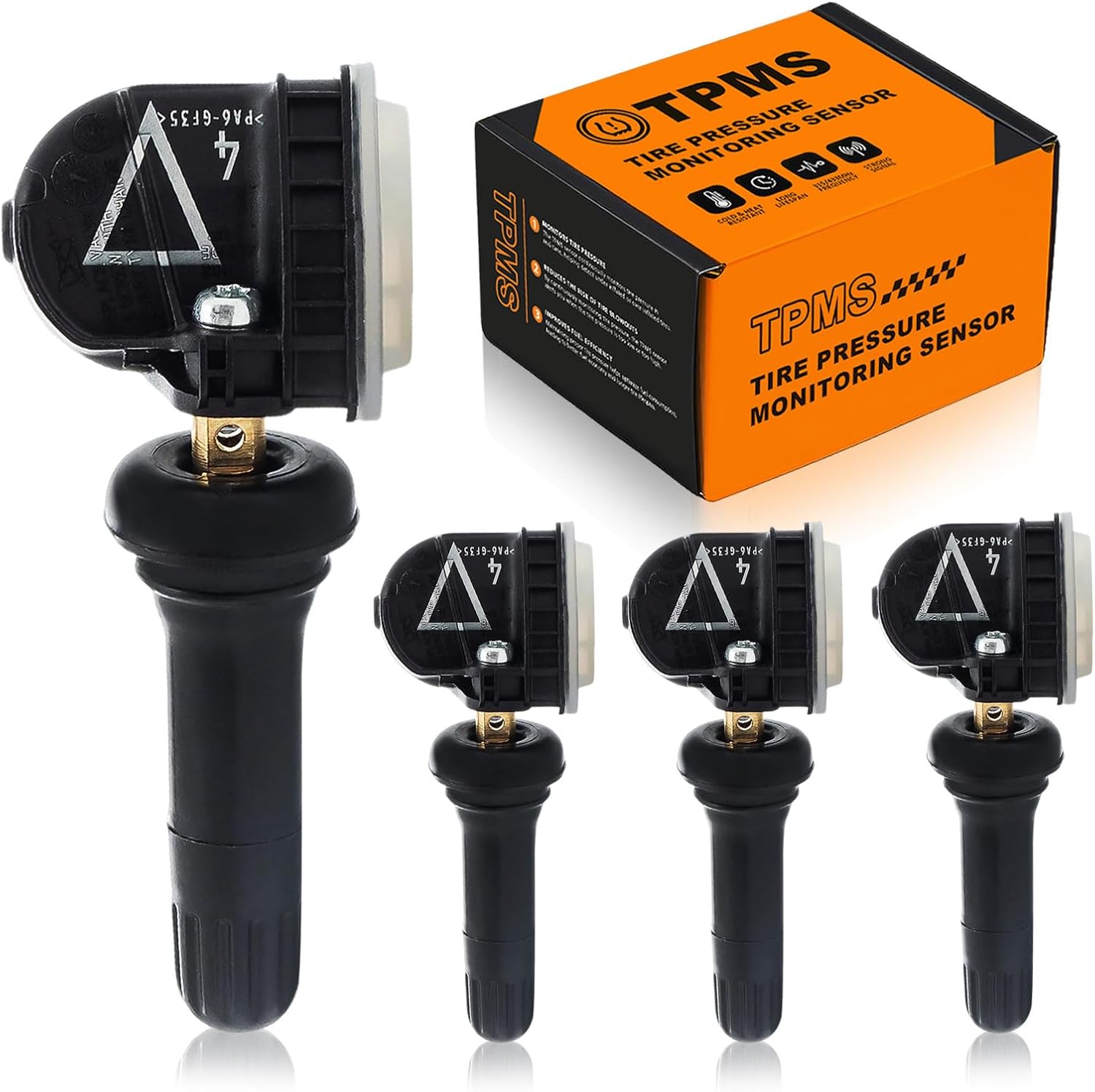 13598773 TPMS System 433MHz Compatible with GMC Chevy Buick Cadillac Enclave Encore GX Lacrosse Regal CT6 XT4 XT5 XT6 4pcs Tire Pressure Monitoring Sensors 13516165