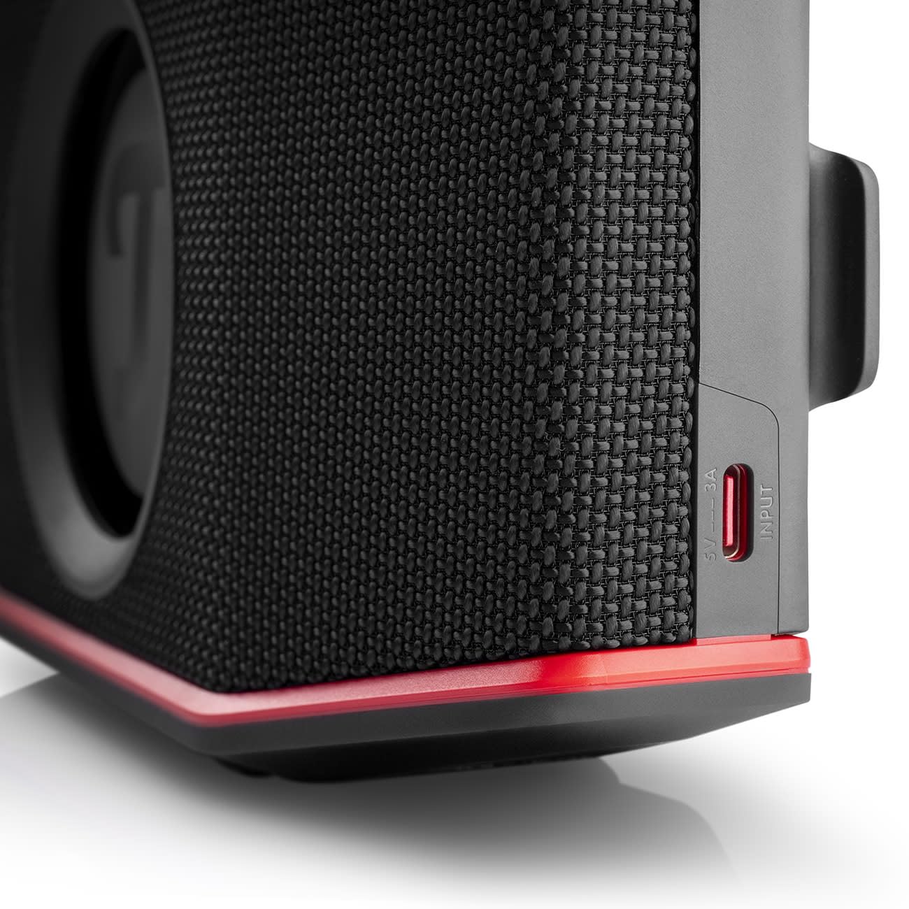 Teufel ROCKSTER GO 2 Stereo Set Bluetooth Speaker - Tragbarer Lautsprecher für draußen, mit Langer Akkulaufzeit (28 h), Wasserdicht IP67, Wireless Musikstreaming, USB Soundcard, Outdoor -schwarz/rot