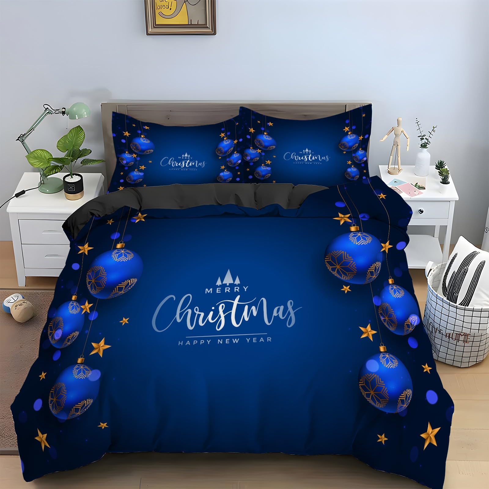 Parure de lit cadeau de Noël 200x200 pour une chambre cocooning