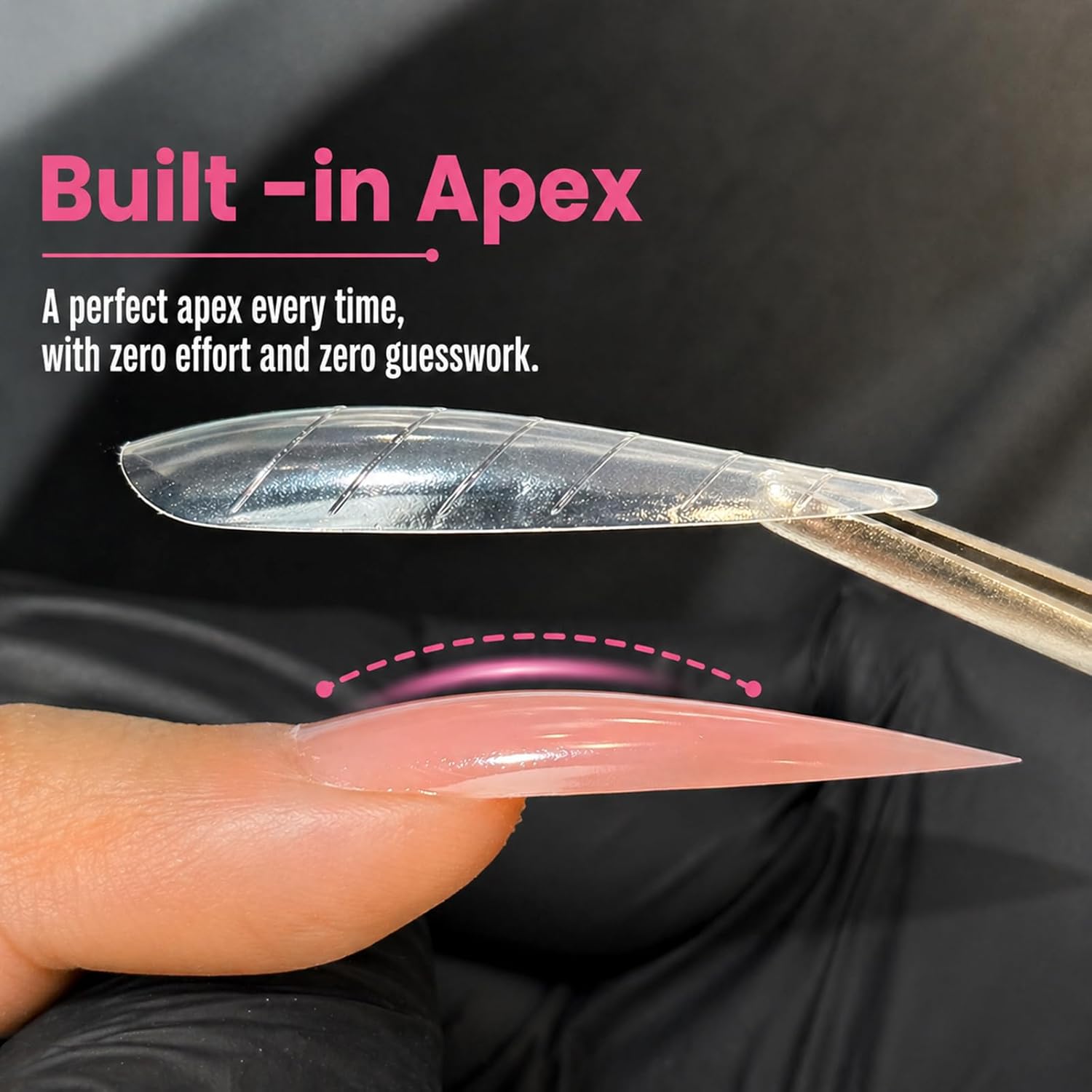 GlimightyX Flat Natural Poly Gel Nail Forms Almond 120 Pcs 12 Sizes | fit for Natural & Flat Nail Beds,Built in Apex Dual Forms,Reusable,for Poly Hard Builder Gel Extension,Easy to Apply