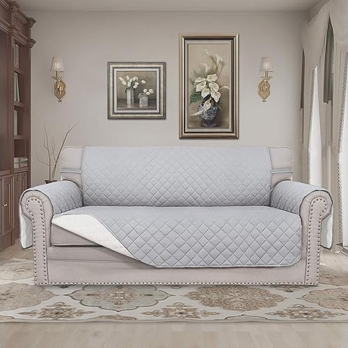 Miniatura 1012 de Easy-Going - Funda reversible para sofá, resistente al agua, con varillas de espuma y correas elásticas, protector de muebles para mascotas y perros