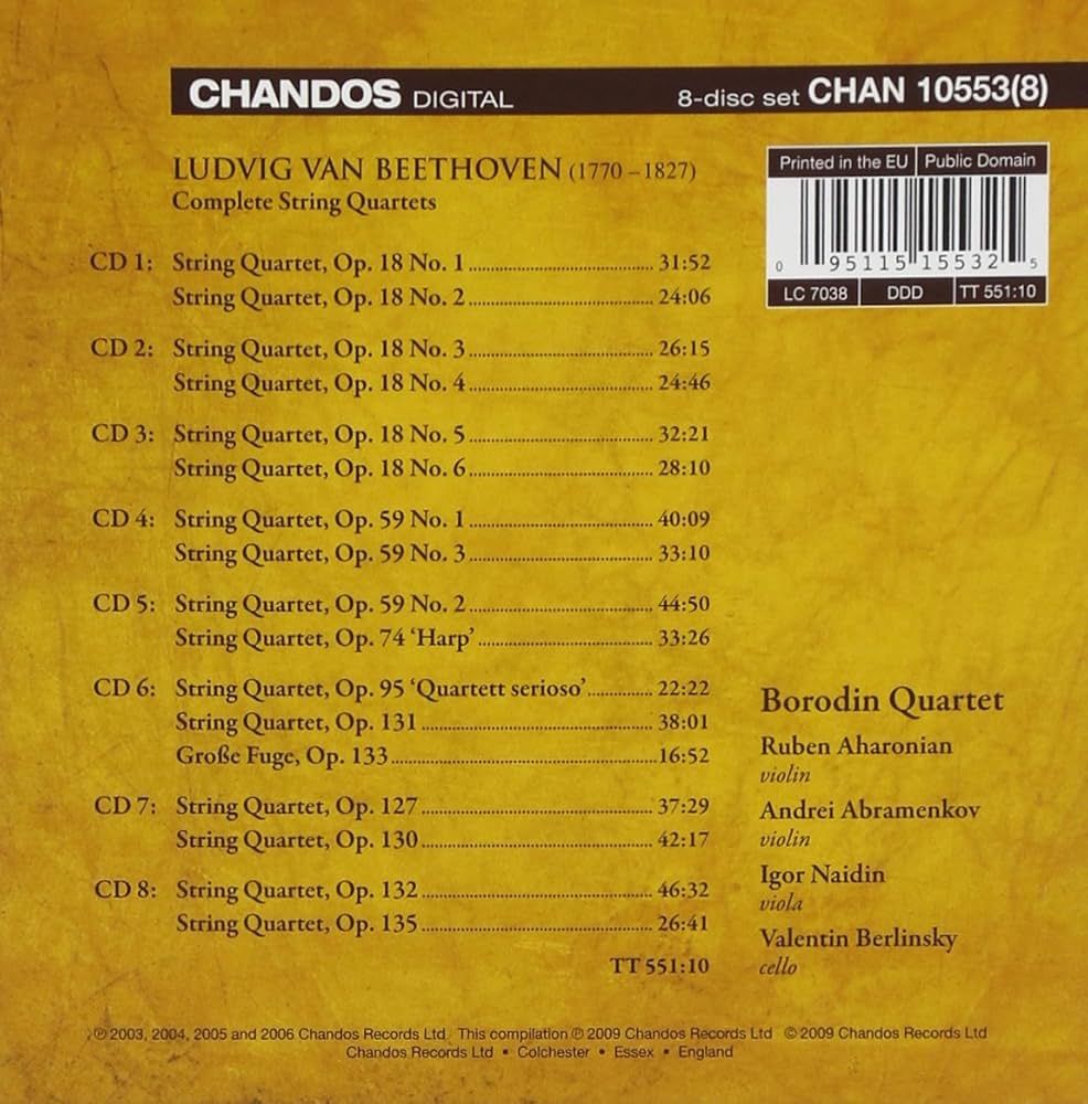 Ludwig Van Beethoven, Borodin Quartet - Beethoven: Complete