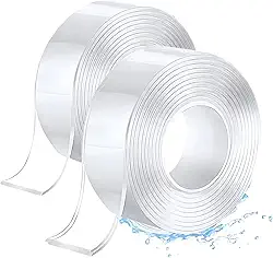 Kit 2 Super Fita Mágica Nano Adesiva Dupla Face Transparente Extra Forte Lavável 3M