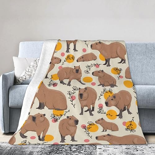 Miniatura 5 de Capybaras - Manta Capybara para regalo de fiesta, manta de felpa para dormitorio, sofá, niños y adultos, para todas las estaciones, 40 x 50 pulgadas