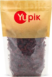 Yupik Dried Cranberries 2.2 lb - Plump Chewy Tart Whole Fruits, Fiber-Rich Healthy Snacks for Baking, Toppings & Snacking