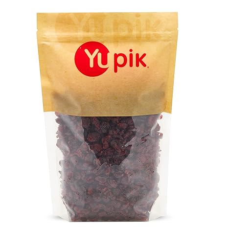 Yupik Dried Cranberries, 2.2 lb (35.2 oz), Dried Whole Fruits, Fruity & Tart, Plump & Chewy, Source of Fiber, Healthy Snacks, Ideal for Baking & Topping