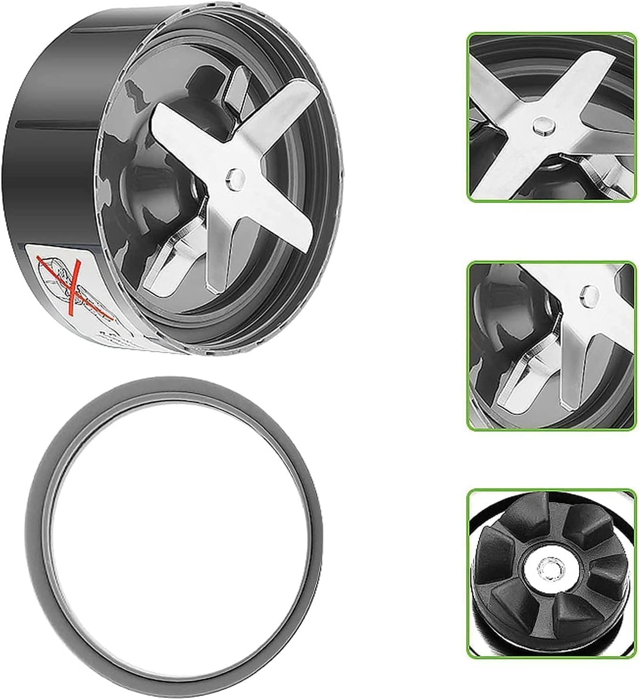 Replacement Extractor Blade, Compatible for NutriBullet 600w and 900w Pro Extractor Blade Series with Silicone Rubber Gaskets Seal O Ring