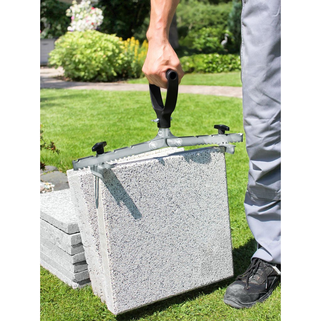 LANGFIT® Plattenheber mit normalem Griff - 30 bis 50cm - Senkrechtes und Waagerechtes anheben - Tragkraft bis 60kg - Made in Germany - MS-PH2050K