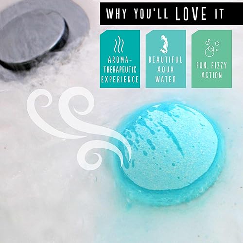 Miniatura 2 de Hallu Bomba de ducha de sirena, aroma cítrico de sal marina, 2.82 oz cada uno, 8 paquetes de 2 (16 en total)