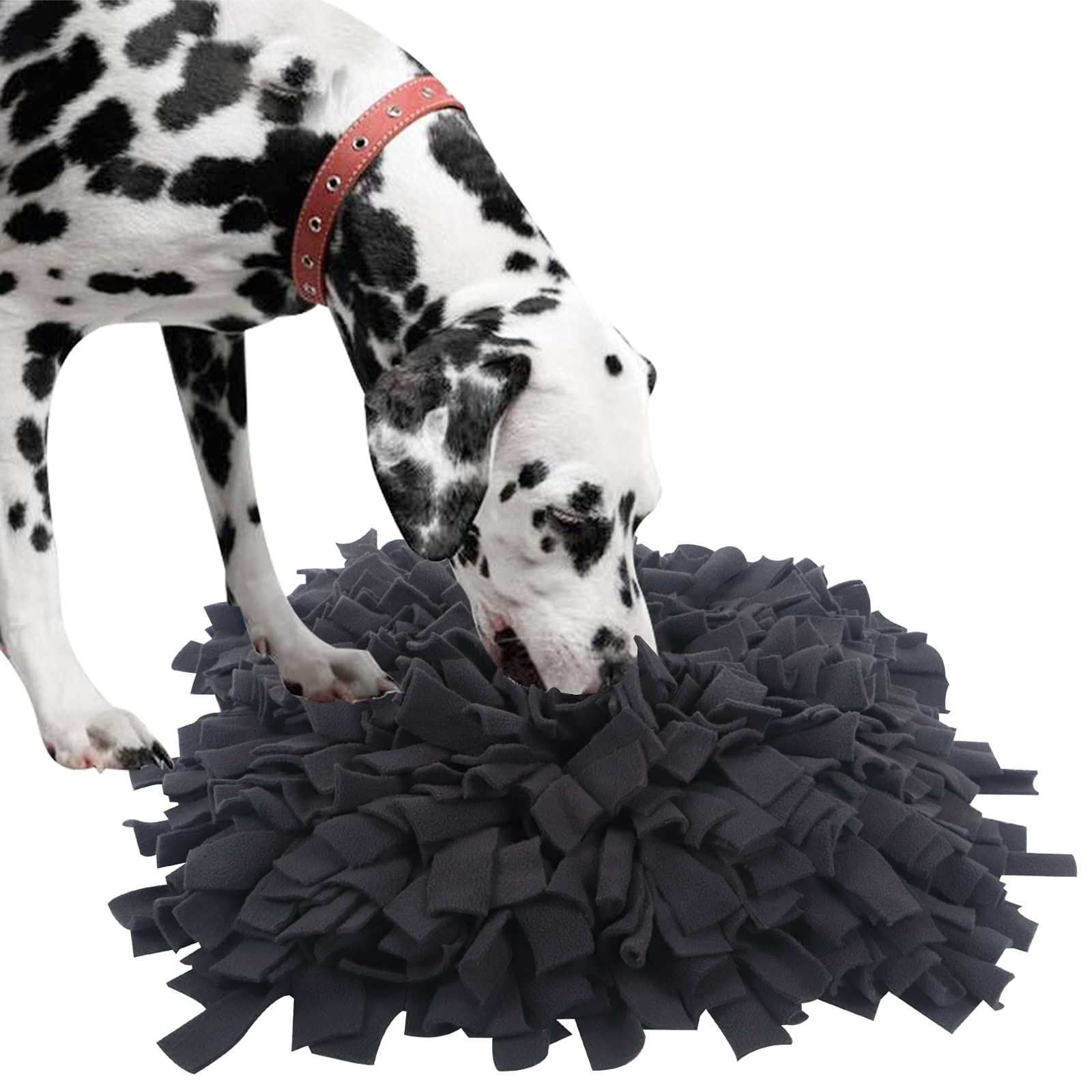 IEUUMLER Schnüffelteppich Hund Riechen Trainieren Schnüffeldecke Futtermatte Trainingsmatte für Haustier Hunde Katzen IE075 (45x45cm, Grey & White)