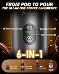 Portable Coffee Maker for Travel,Self-Heating Espresso Machine with USB-C,LED Display,20 Bar,Compatible with Coffee Grounds&Capsules (Ns&DG)–Portable Espresso Maker for Car,RV,Camping,Office