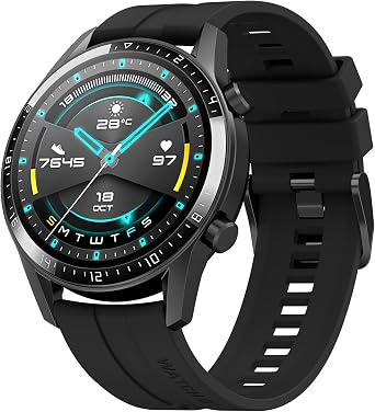 22mm Band Compatible with Huawei Watch GT 4 46mm/GT3/GT3 Pro 46mm/Watch 4/4 Pro/3/3 Pro/GT 46mm/GT2/GT2 Pro/GT2e, Silicone Bracelet Sport Strap