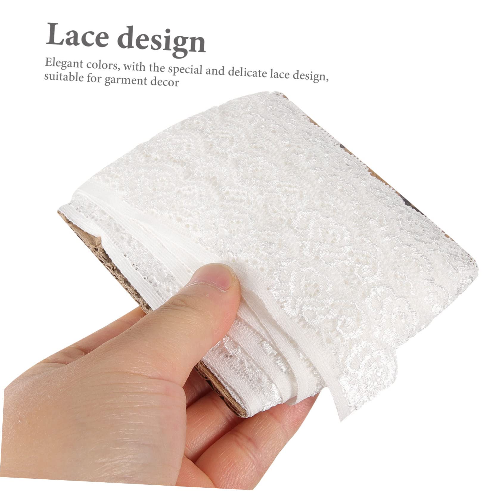 Operitacx 5stücke Spitzenband Elastische Blumenspitze Für Bekleidung Gardinen Und Tischdecken Naturweiß Für Kreative Bastelprojekte Und Modeschmuck