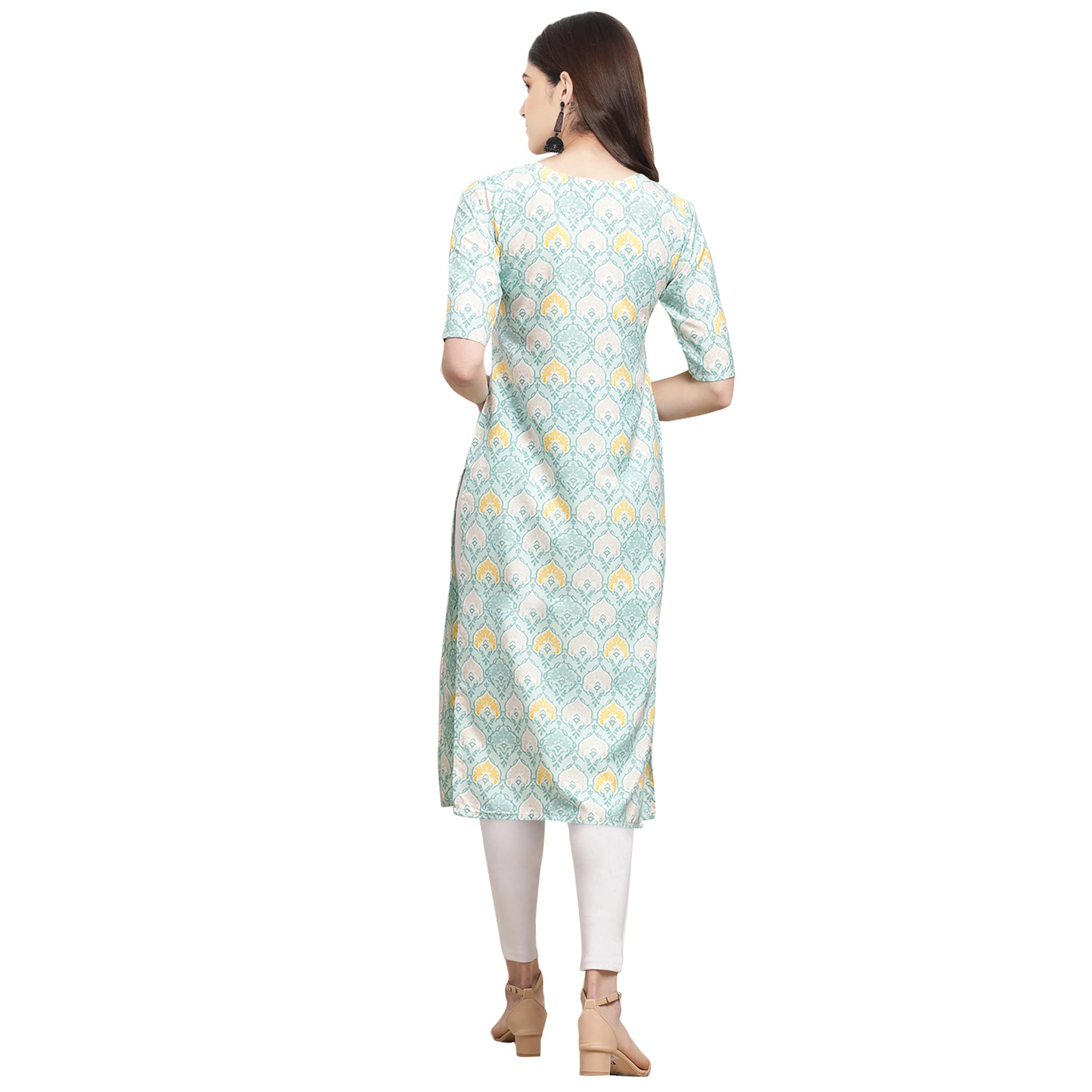 Pinkmint Women's Crepe Digital Print Straight Kurta [Pack Of 6](Qv-338-343-332-350-354-355-M)