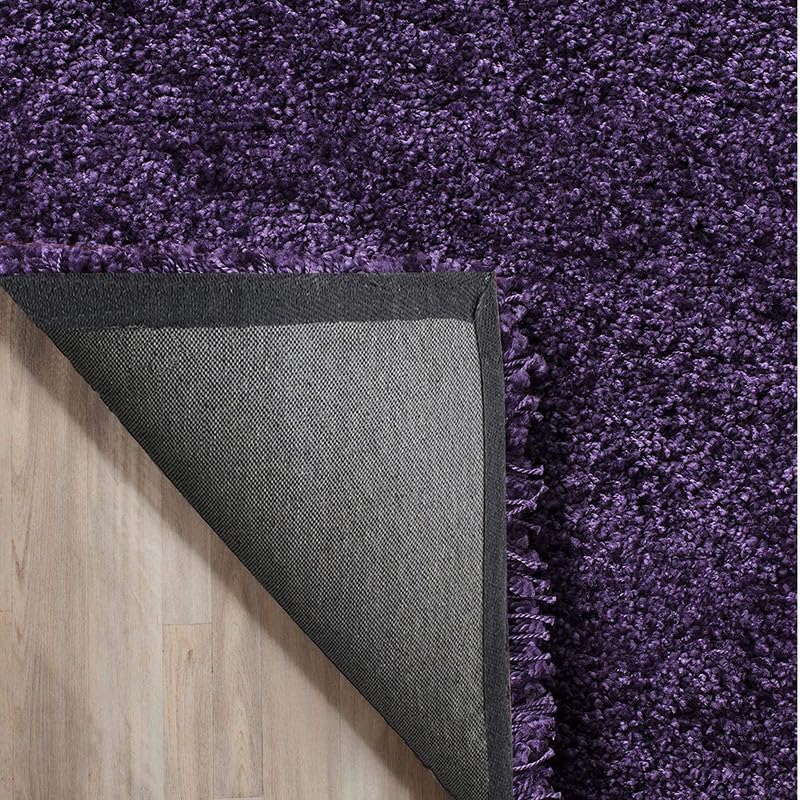 Image of Shaggy Area Rug - Extra Plush Luxury Carpet, Super Soft & Cozy Feel| Perfect for Living Room, Bedroom, and Stylish Home Decor- Purple (6 x 8 ft)