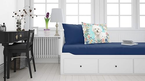Miniatura 2 de Caroline's Treasures CK3435PILLOWCASE Bichon Frise - Funda de almohada de tela estándar, ligera, súper suave, fácil de cuidar, decorativa, funda de