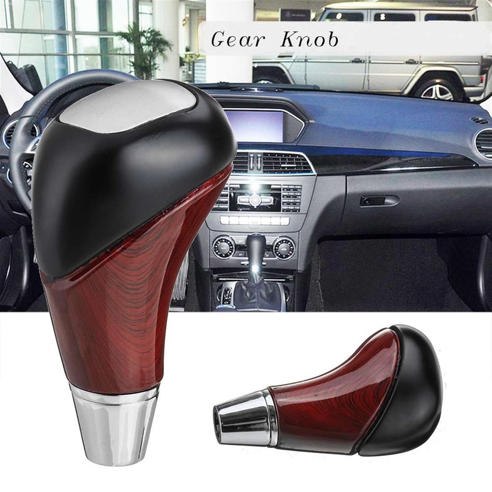 Perilla Cambio Marchas Para Benz Para A/B/C/E/G/CL/para CLK/para SLK/ML/S/R/clase Cubierta De Perilla De Engranaje De Coche Palanca De Cambios Palo De Balonmano Pomos Palanca Cambios