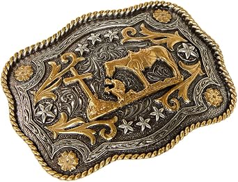 Cody James Mens Christian Cowboy Rectangle Belt Buckle - 938