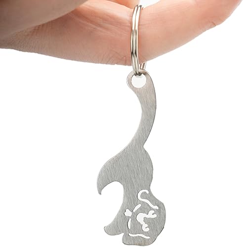 Miniatura 3 de TOPASION Llavero creativo de acero inoxidable con diseño de águila para abrebotellas de cerveza