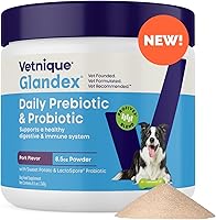 Vetnique Glandex Daily Probiotics for Dogs - Pork Powder with Prebiotics, Fiber & Enzymes for Gut & Anal Gland Health, 8.5oz