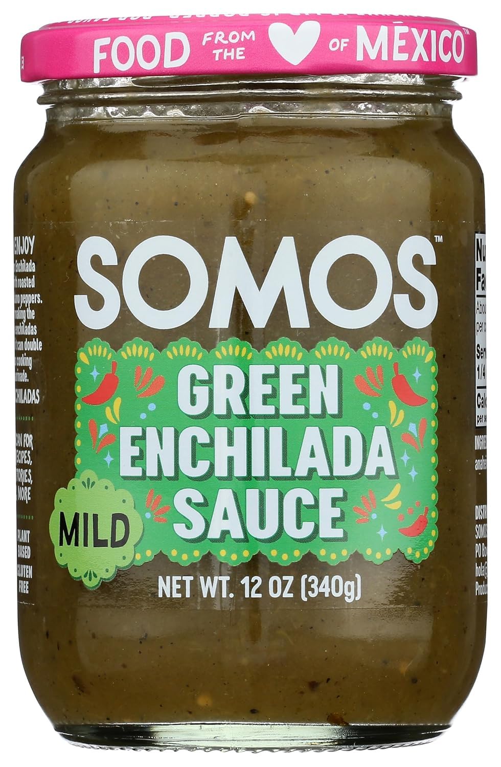 SOMOS Green Enchilada Sauce - Authentic Mexican Flavor & Trusted Quality – Gluten Free, Non-GMO & Vegan - Perfect for Enchiladas, Chip Dip | 8 oz Jar (Pack of 6)