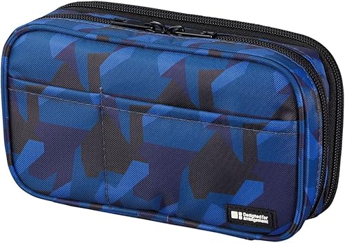 Miniatura 16 de LIHIT LAB Estuche de lápices con triple cremallera de gran capacidad para escuela, oficina, universidad, gran capacidad, 8 compartimentos, bolsa de