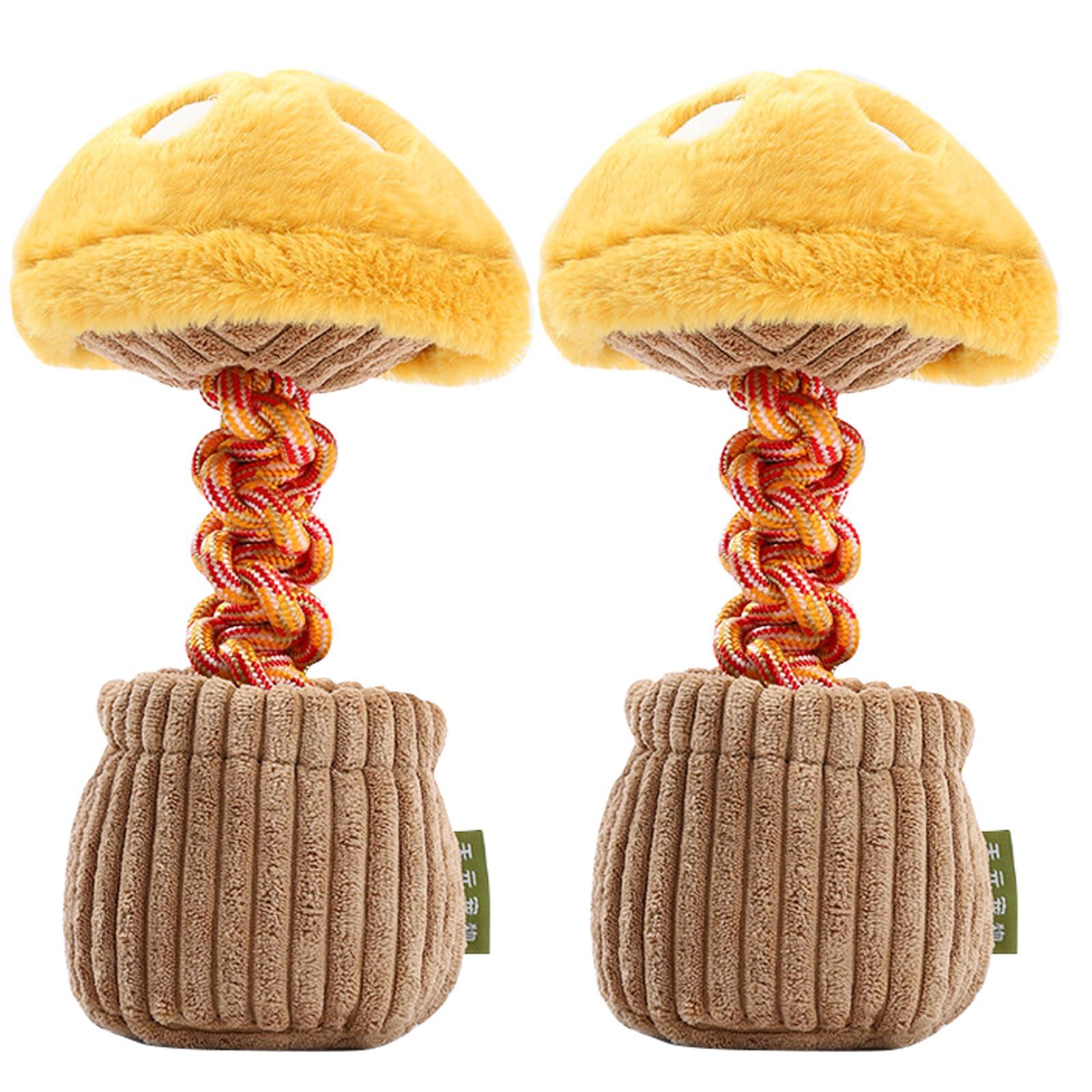 PETCUTE Juguetes para Perros Indestructibles,Juguete de Peluche para Perro 2 Piezas,Juguete Interactivo para Cachorros,Juguetes Masticables para Perros,Ideal para Perros Pequeños y Medianos