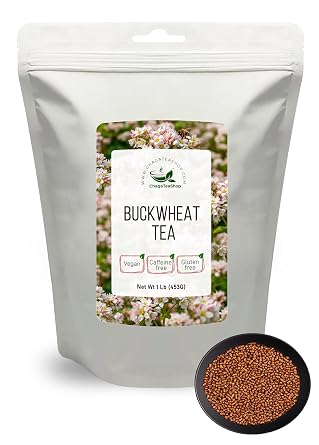 Tartary Buckwheat Tea Premium Grade Roasted Non-GMO, Gluten-Free, Vegan, Caffeine-Free NET WT 1 LB 453 G