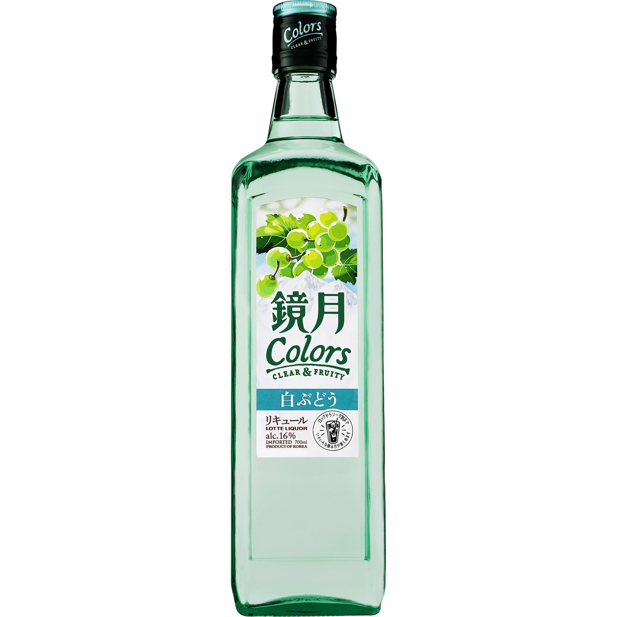 鏡月 Amazon.co.jp: 鏡月 Colors 白ぶどう 700ml [サントリー 韓国焼酎 16度