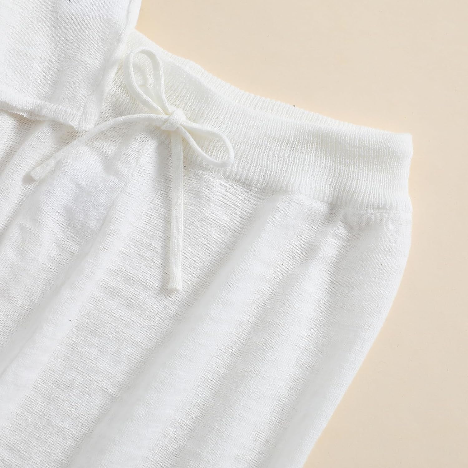 Neutral Kids Knit Wear Short Set Toddlers Cozy Resort Top + Shorts 2pcs Summer Set
