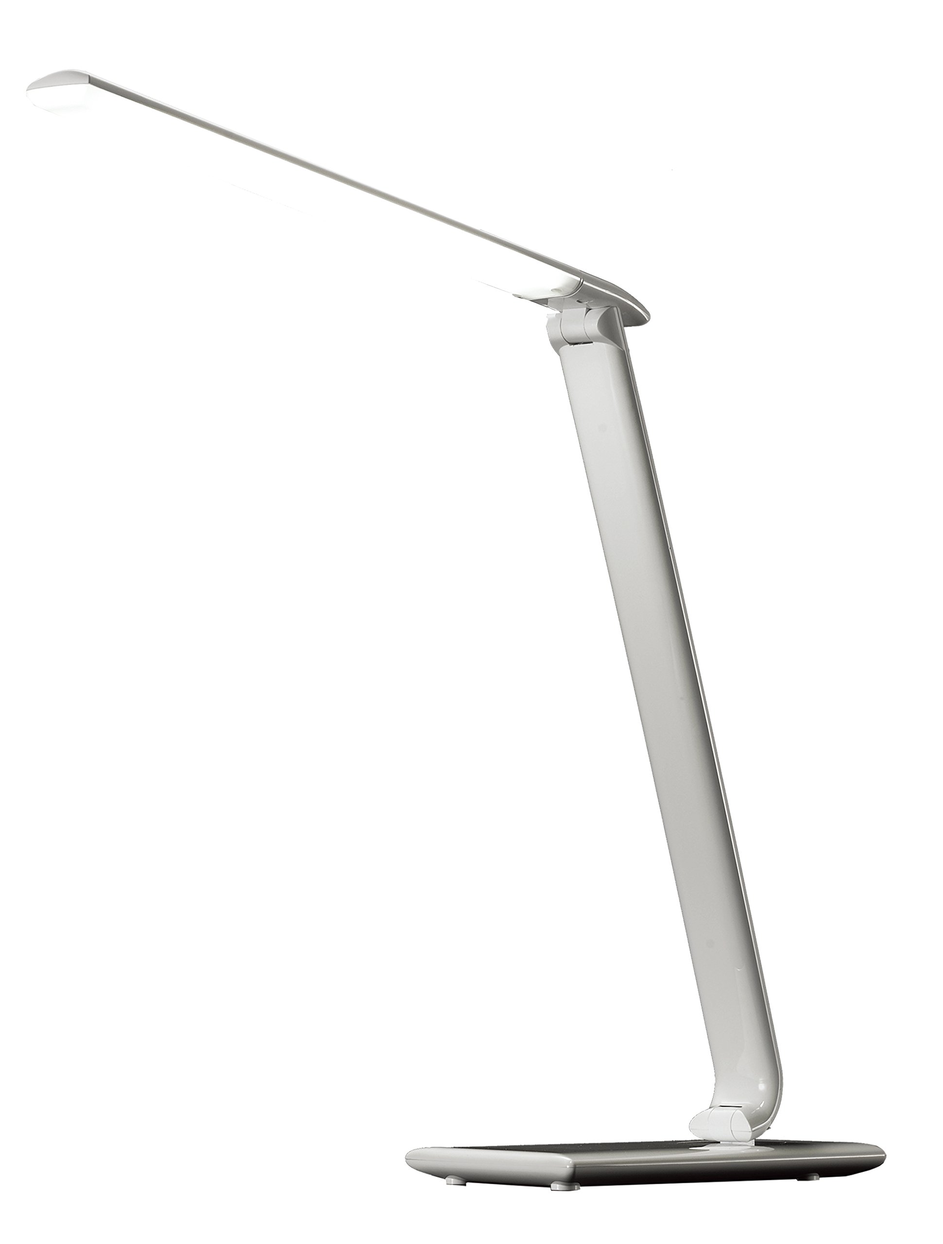 Solight Lampada da tavolo a LED, dimmerabile, 9 W, temperatura colore regolabile, USB, bianco lucido, 9 W