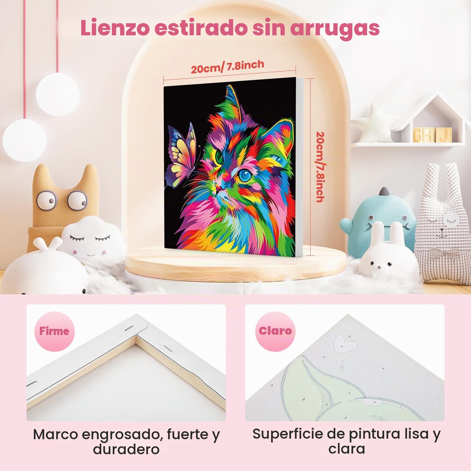 Kit De Pintura Por Números Para Adultos Y Niños – Pato Con Marco De Madera, Caballete Incluido, Lienzo 20x30 Cm, Pintura Acrílica Y Pinceles