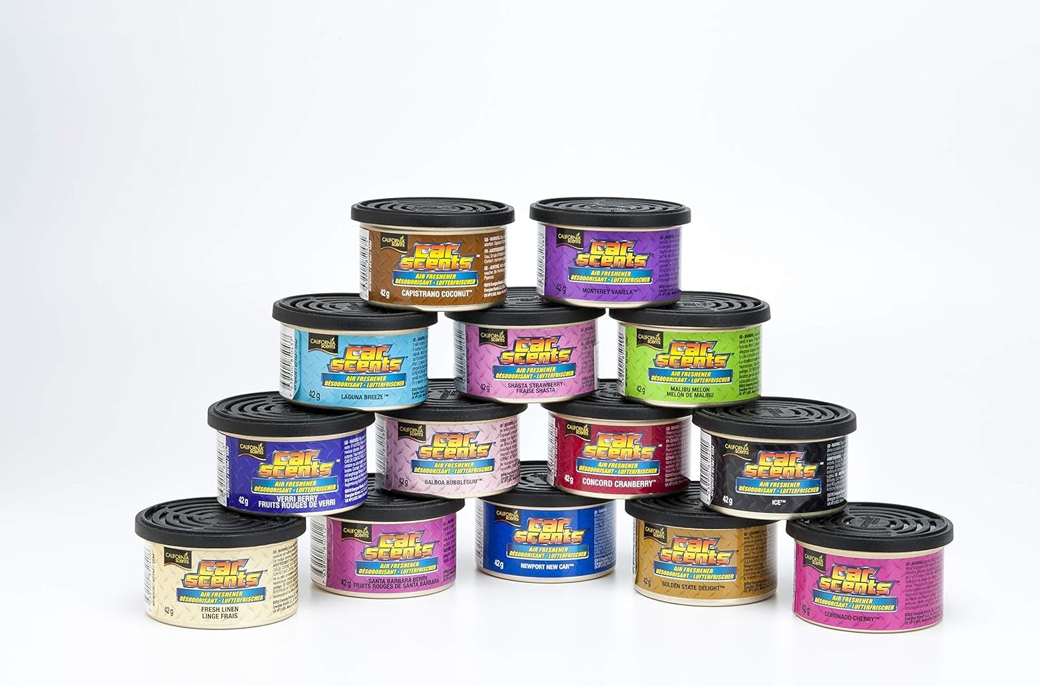 California Scents Car Scents Automotive Air Freshener Eco-Friendly Odor Neutralizer for Car & More, Newport New Car, 4 Pack (E300961900)